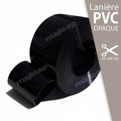 Lanière PVC souple NOIR opaque