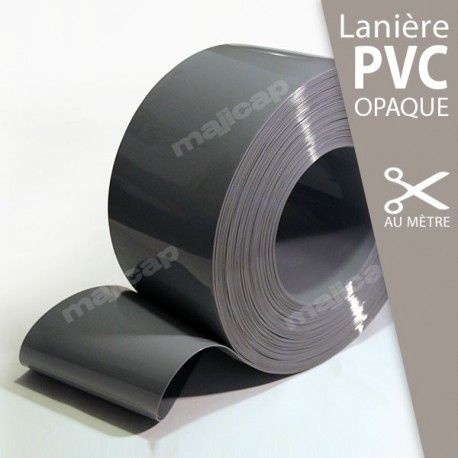 Lanière PVC souple GRIS opaque