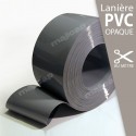 Lanière PVC souple GRIS opaque à la découpe au mètre