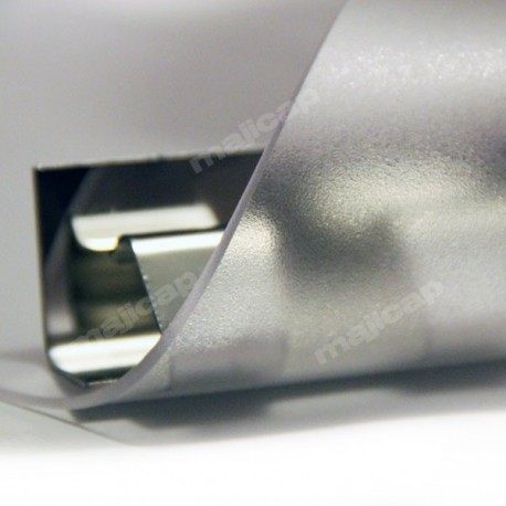 Lanière PVC souple MAT transparente à la découpe au mètre