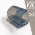 Lanière PVC souple IGNIFUGÉE transparente à la découpe au mètre
