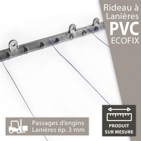 Porte à lanières PVC transparentes "Ecofix" pour engins