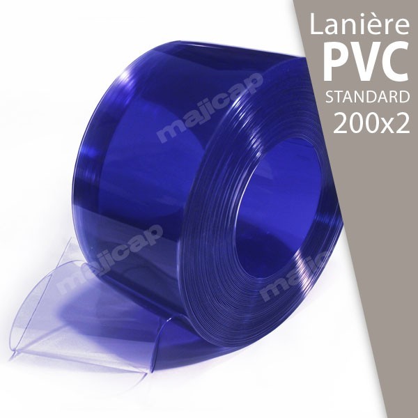 Lamelle PVC transparente 300 x 2 mm en rouleau pour porte souple