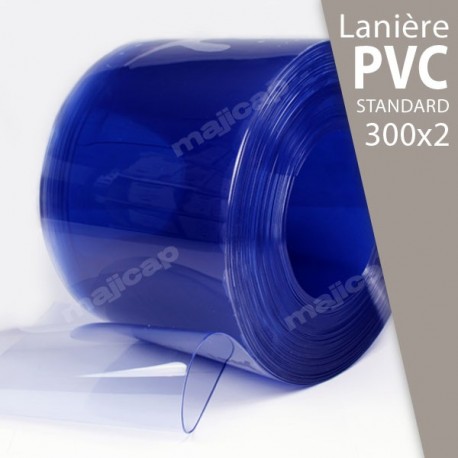 Présentation : rouleau de lanières PVC souple transparent 300x2