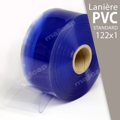 Présentation : rouleau de lanières PVC souple transparent 122x1