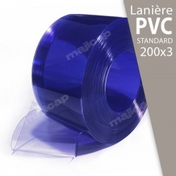 Présentation : rouleau de lanières PVC souple transparent 200x3