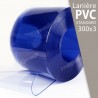Présentation : rouleau de lanières PVC souple transparent 300x3